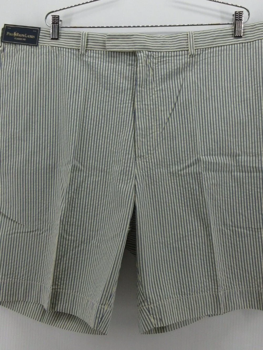 Polo Ralph Lauren Shorts 44B Big Seersucker Stripe Classic Y2K Preppy